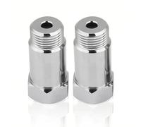Capteur d'oxygène Thread Chaser, 2pcs M18 1.5 Check Engine Light Eliminator Adaptateur d'extension de capteur d'oxygène Spacer Oxygen Montage Bondes and Plugs Adapter Silver