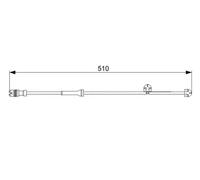 Capteur d'usure des plaquettes Frein à disque 1 987 473 029 BOSCH pour PORSCHE