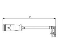 Capteur d'usure des plaquettes Frein à disque 1 987 473 036 BOSCH pour VW