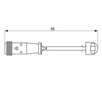 Capteur d'usure des plaquettes Frein à disque 1 987 473 038 BOSCH pour VW