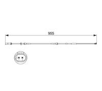Capteur d'usure des plaquettes Frein à disque 1 987 473 511 BOSCH pour BMW X3 X4