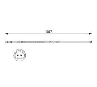 Capteur d'usure des plaquettes Frein à disque 1 987 473 512 BOSCH pour BMW X5 X6