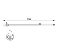 Capteur d'usure des plaquettes Frein à disque 1 987 474 509 BOSCH pour AUDI A5