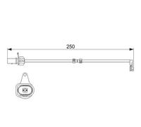 Capteur d'usure des plaquettes Frein à disque 1 987 474 510 BOSCH pour AUDI