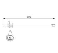 Capteur d'usure des plaquettes Frein à disque 1 987 474 511 BOSCH pour AUDI R8