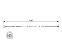 Bosch Capteur d'usure des plaquettes de frein 1 987 474 513 pour JAGUAR XJ