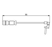 Capteur d'usure des plaquettes Frein à disque 1 987 474 901 BOSCH pour PUCH