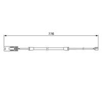 Capteur d'usure des plaquettes Frein à disque 1 987 474 925 BOSCH pour BMW 3