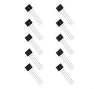 Capteur Effet Hall 41F 10pcs Matériau ABS Capteur Effet Hall | Boîtier ABS pour robuste, résistance chocs, couleur noire, dimensions compactes 12x8x1cm, stockage facile