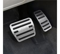 DTSGCX Capteur Frein Pédales De Voiture pour VW T-Roc T ROC Troc 2018~2023 Accélérateur Frein Acier Inoxydable Coussinets De Pédale Antidérapants Accessoires(Argent)