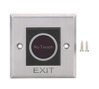 Capteur Infrared NonTouch, Interrupteur d'Accès avec Bouton Rétroéclairé, DC12V, Inox, Double Indicateur LED - Haute Sensibilité Sans Contact, Installation Facile, Sécurité pour