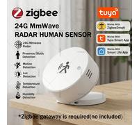 Capteur intelligent de présence humaine Zigbee, radar MMWave 24G, détection de mouvement PIR, luminosité, température et humidité, pour la sécurité domestique et l'automatisation Tuya Z2M.
