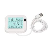 Capteur intelligent de température et d'humidité PolyGen avec écran LCD rétroéclairé, mesure de 0 à 60 °C, thermomètre-hygromètre numérique avec données en temps réel pour la