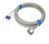 Capteur magnétique haute température PT100, sonde de Thermocouple de Type K avec tuyau métallique, détecteur de température industriel(PT100-3m)