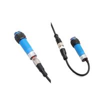 Capteur optique photoélectrique à corps en plastique M18 avec connecteur, réflecteur diffus, interrupteur de proximité à faisceau traversant(Blue,PNP NO)