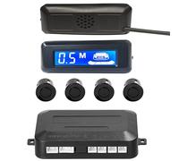 Capteur Parktronic Systèmes De Radar Recul Voiture Parktronic Automatique Avec Avertisseur Sonore LCD 4 Capteurs Stationnement Moniteurs D'angle Mort Contrôle Distance(Black)