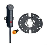 Capteur PAS pour vélo électrique DH12L Double Hall 12 aimants Support de pédale étanche ABS Noir Câble de 80 cm Connecteur 3 broches Montage à gauche pour vélo électrique Conversion extérieur Cyclisme
