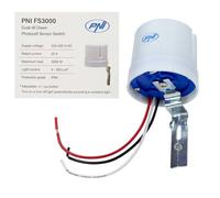 Capteur photoélectrique jour/nuit PNI FS3000 25 A, 3000 W, extérieur