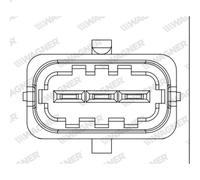 Capteur, position du papillon WAGNER THR00027 pour KIA RIO II (JB) 1.4 2005-2011