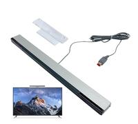 Capteur pour Wii,Capteur Récepteur Sensor Bar filaire,avec Support Transparent,Compatible Console Wii et Wii U