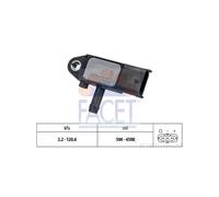 Capteur, pression des gaz échappement FACET 10.3273
