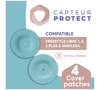 Capteur Protect Patches Bleu Cover Freestyle Libre 2/2+ Simplera 4 Pièces