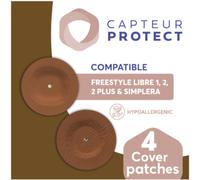 Capteur Protect Patches Marron Cover Freestyle Libre 2/2+ Simplera 4 Pièces
