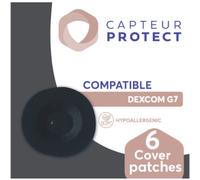 Capteur Protect Patches Noir Cover Dexcom G7/One+ 6 Pièces