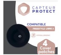 Capteur Protect Patches Noir Cover Freestyle Libre 3 4 Pièces
