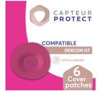 Capteur Protect Patches Rose Cover Dexcom G7/One+ 6 Pièces