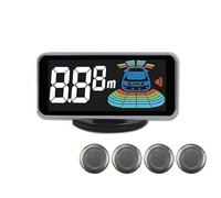 Capteur Radar recul 4 capteurs Auto Parktronic Digital Reverse Backup Car Parking Radar de recul Moniteur Détecteur Système d'alarme Rétroéclairage Affichage