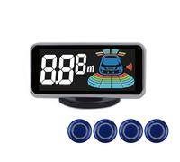 Capteur Radar recul 4 capteurs Auto Parktronic Digital Reverse Backup Car Parking Radar de recul Moniteur Détecteur Système d'alarme Rétroéclairage Affichage