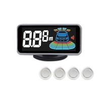 Capteur Radar recul 4 capteurs Auto Parktronic Digital Reverse Backup Car Parking Radar de recul Moniteur Détecteur Système d'alarme Rétroéclairage Affichage