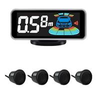 Capteur recul Kit capteurs stationnement Radar Multiple rétro-éclairage système d'affichage LED Parktronic moniteur sauvegarde Assistant(Black sensors,4 sensors)