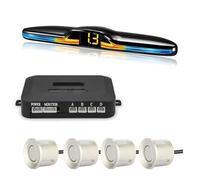 Capteur Recul Voiture Systèmes Capteurs Stationnement Kit D'affichage Moniteur Parktronic Rétroéclairé Assistant Détecteur De Recul 4 Sondes Capteurs(Champagne Yellow)