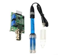 Capteur régulateur de détection de pH + sonde d'électrode BNC pour testeur d'acidité liquide compatible Arduino, échelle Ph0-14, temps de réponse rapide, ABS pour projets de bricolage et surveillance