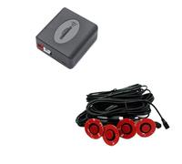 Capteur stationnement Capteur Plan 13 Mm Pare-Chocs Arrière Profondeur Réglable Capteur Stationnement 16 Mm Assister Systèmes Pare-Chocs Radar Arrière Capteurs Stationnement Arrière Voiture(Red)