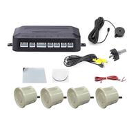 Capteur Stationnement CVBS AHD vidéo Parking 4 capteurs Voiture Sauvegarde arrière Buzzer Radar Moniteur Support Capteur stationnement(KZ-033-PEARL White)