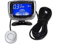 Capteur Stationnement Voiture Double Écran LCD Traitement Central avec Interrupteur 12 V Capteur Recul Automatique Détecteur Radar Stationnement Moniteur De Recul Capteur Recul Auto(Silver)