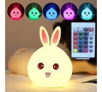 Capteur tactile en silicone LED lumière de nuit pour enfant lumière de bande dessinée 8 lumière de nuit lapin USB LED de couleur G