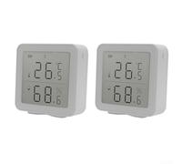 Capteur Température Humidité pour zigbee Écran LCD 64mm Capteur(2pcs) | BoÃ®tier ABS , design compact , pour affichage clair, installation pour facile partout