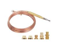 Capteur thermocouple à gaz Kit de remplacement universel for poêle à gaz avec thermocouple, brûleur et adaptateurs for thermostat numérique, comprenant 90 cm, 5 écrous et 5 pièces.