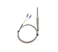 Capteur thermocouple à gaz Sonde de température thermocouple à vis M6x1 mm 4x100 mm, type K/J/E, PT100, acier inoxydable, 4/8x100 mm, 1 pièce(Cable length 5M,K type)