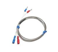 Capteur thermocouple de type K avec prise et prise, sonde à aiguille, câble PTFE/silicone étanche, longueur 1 m/2 m (métal 1 m)