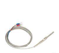 Capteur thermocouple de type K avec sonde de 50 mm de longueur de 3 mètres, câble haute température, tressage en acier inoxydable et noyau en fibre de verre