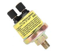 Capteur Universel de Pression D'huile de Remplacement 1/8 NPT, Capteur de Pression D'huile Moteur à Double extrémité avec Aluminium + Plastique pour la Jauge de Rechange,