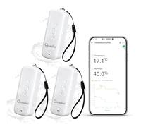 Capteur ZigBee de Température et d'humidité Intelligent IP65, Lot de 3 | ZigBee 3.0 Thermomètre Hygromètre Intérieur Extérieur pour Domotique, ZigBee Hub Requis, Compatible avec Alexa,Home Assistant