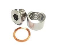 Capteurs D'oxygène Avant 1 Jeu De Raccords Pour Sonde Lambda En Acier Inoxydable M18x1 À 5 Filetages Crantés Adaptateur De Raccord À Souder Pour Échappement