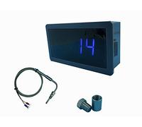 Capteurs et jauge EGT (LED bleue) pour capteurs de température d'échappement avec kit combiné de soudure (Celcius))