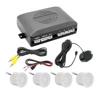 Capteurs Kit Capteur De Stationnement Vidéo Voiture AHD Détecteur D'assistance Radar Recul Pour Caméra Surveillance Capteur De Distance De Stationnement(BLANC)